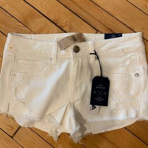 White American eagle ripped jean shorts